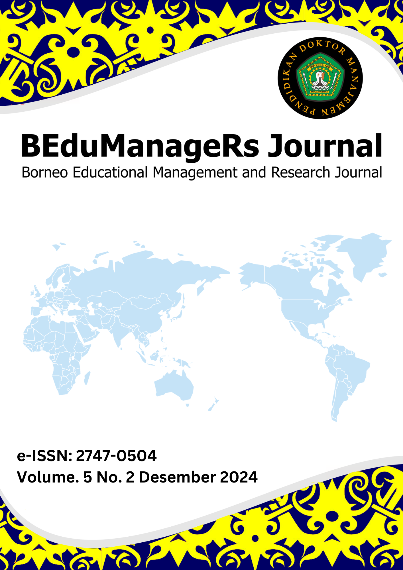 					View Vol. 5 No. 2 (2024): BEduManagers Journal : Borneo Educational Management and Research Journal
				